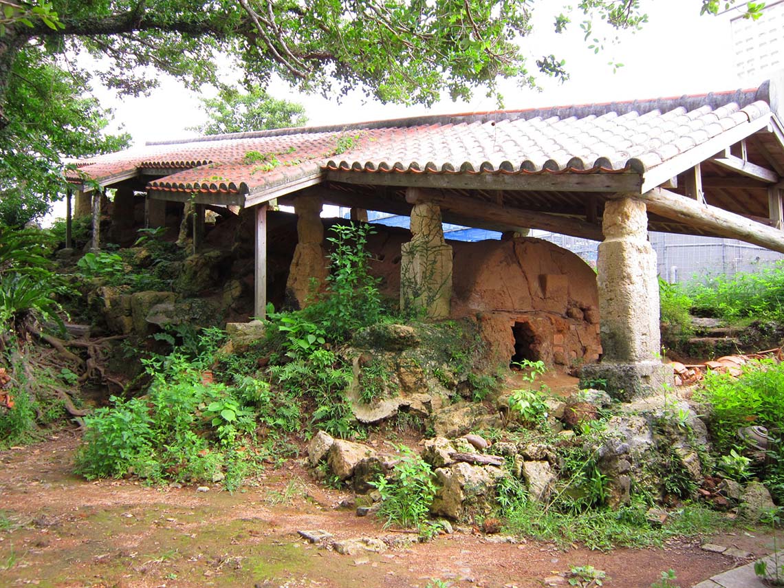 a pottery shop in tsuboya